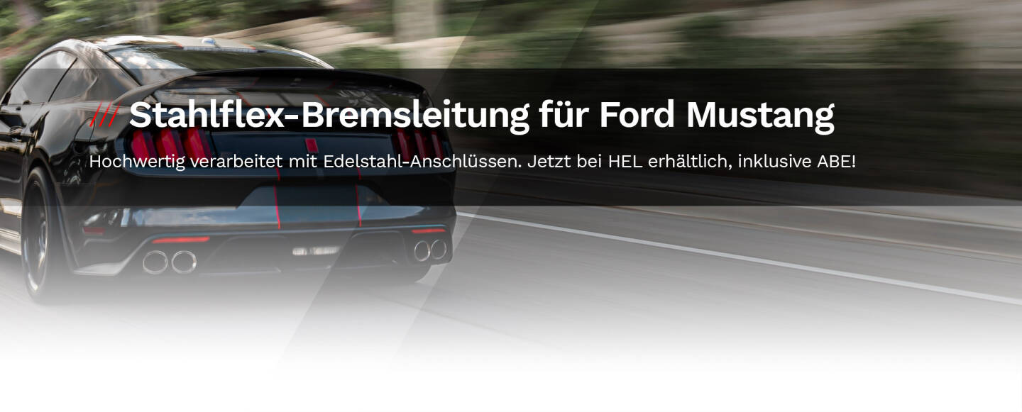 Stahlflex-Bremsschläuche für Ford Mustang