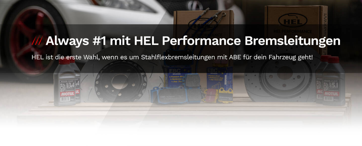 HEL Stahlflex Bremsleitungen & Bremsschläuche mit ✓ ABE!