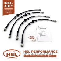 HEL Stahlflex Bremsleitungen (3-teilig) für Toyota Hilux VI Pick-up 2.4 TD 4WD (Typ N1) 1998-2002, mit ABE