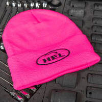 HEL Beanie Hot Pink mit Scharzen Stick