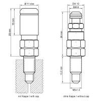 stahlbus Entl&uuml;ftungsventil M6x1.0x13,5mm, Stahl