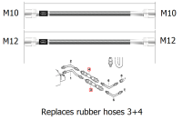 HEL Stahlflex ABS/ASC Ersatzleitungen (2-teilig) f&uuml;r BMW 5er E39